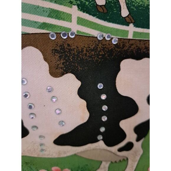 Embellished Cow Purse and Wallet with Checkbook Cover Handbag - Picture 2 of 12